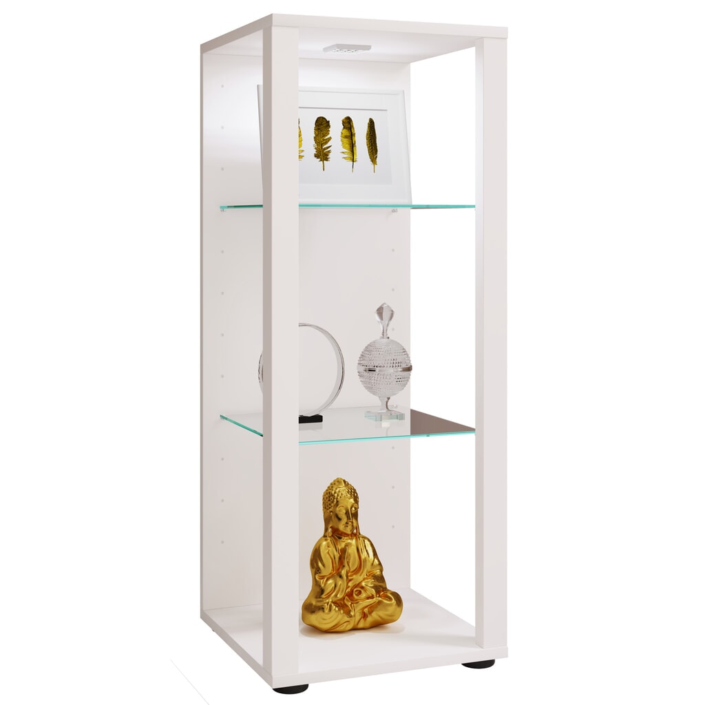 VCM Vitrine Glasol M, weiß Produktabbildung: VCM Vitrine Glasol M, weiß