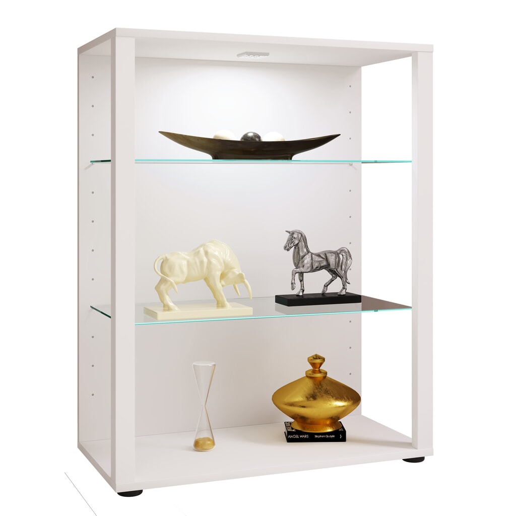 VCM Vitrine Glasol XL, weiß Produktabbildung: VCM Vitrine Glasol XL, weiß