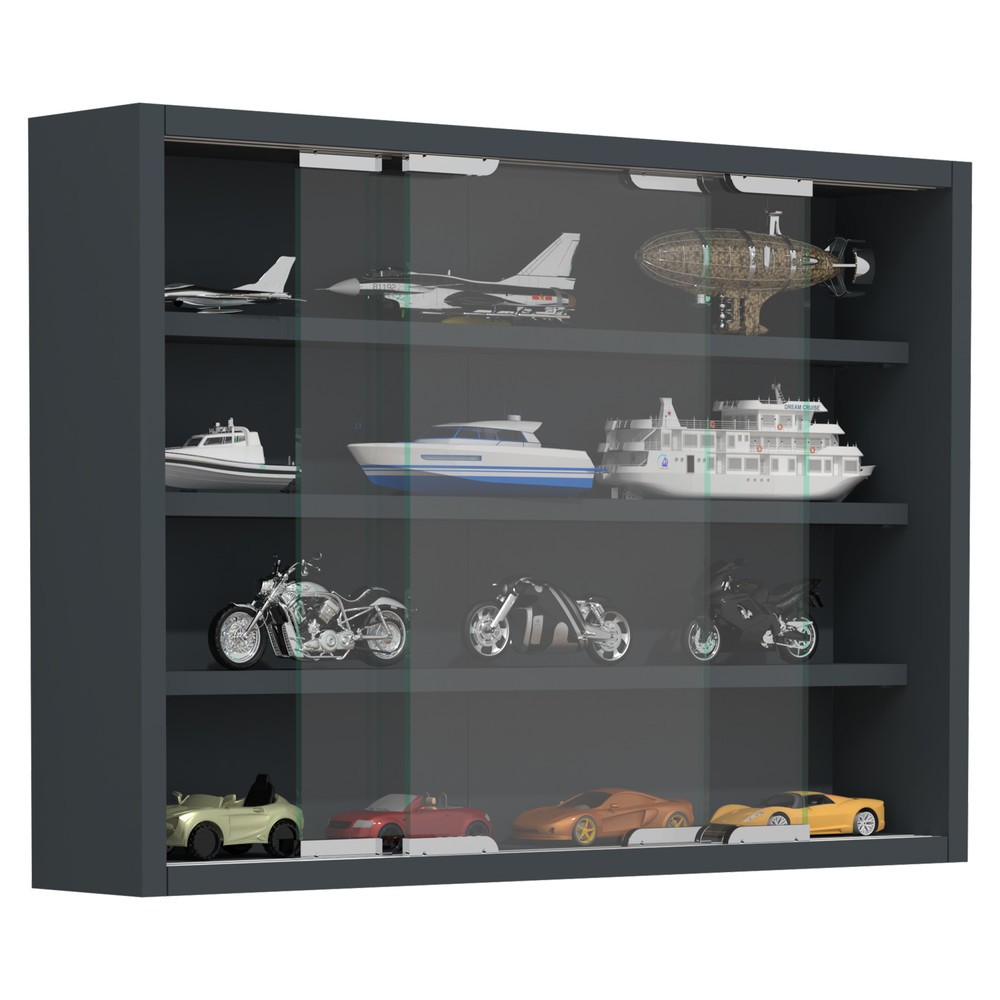 Produktabbildung: VCM Wandvitrine Agisa M, anthrazit