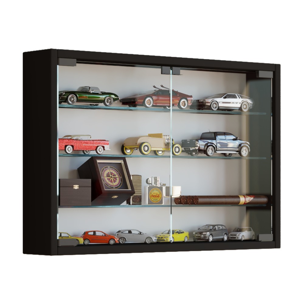 Produktabbildung: VCM Wandvitrine Mandosa M, schwarz