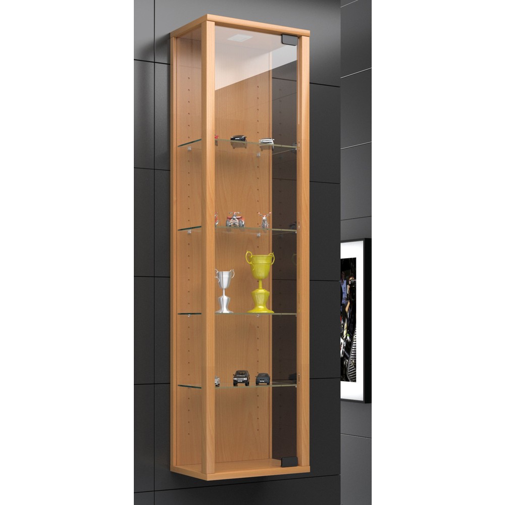 Produktabbildung Nr. 2: VCM Wandvitrine Stano Mini, inkl. LED-Beleuchtung , Buche