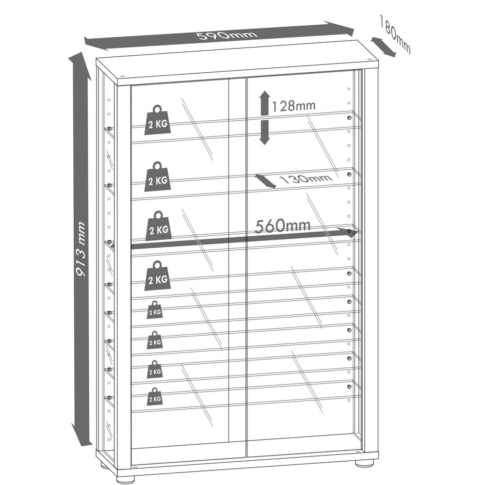 Produktabbildung Nr. 4: VCM Wandvitrine Vitrosa Mini, Buche