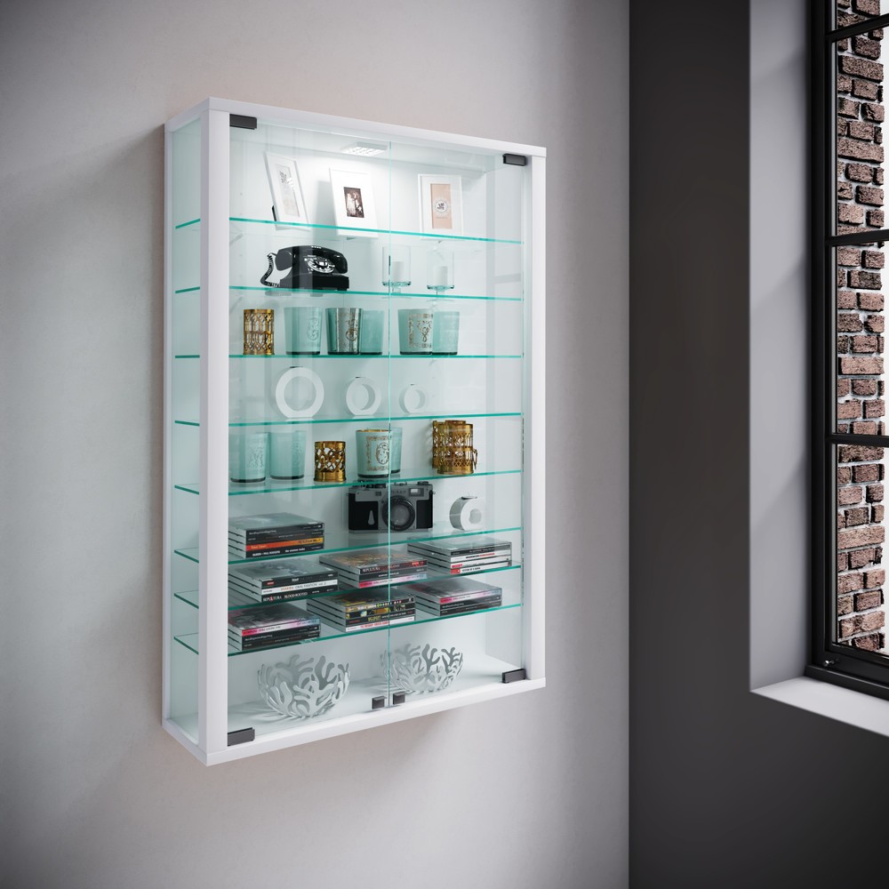 Produktabbildung Nr. 4: VCM Wandvitrine Vitrosa Mini, weiß