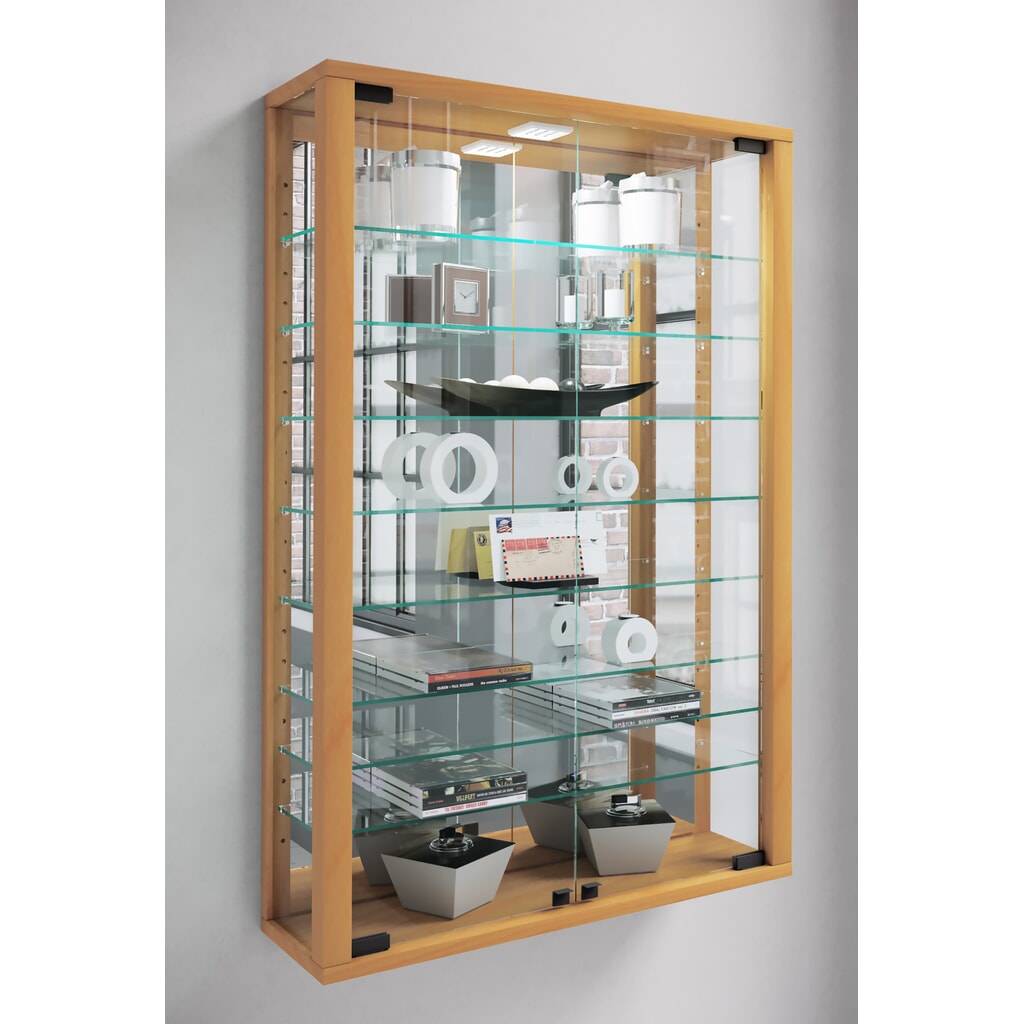 VCM Wandvitrine Vitrosa Mini mit Spiegel , Buche Produktabbildung Nr. 3: VCM Wandvitrine Vitrosa Mini mit Spiegel , Buche