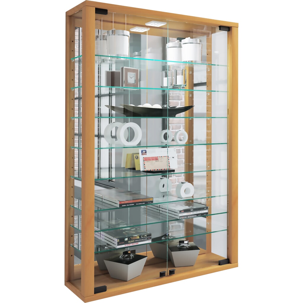 VCM Wandvitrine Vitrosa Mini mit Spiegel , Buche Produktabbildung Nr. 5: VCM Wandvitrine Vitrosa Mini mit Spiegel , Buche