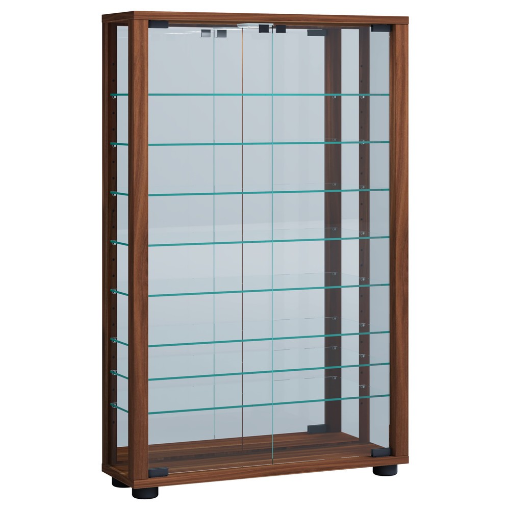 Produktabbildung Nr. 1: VCM Wandvitrine Vitrosa Mini mit Spiegel , Kern-Nussbaum