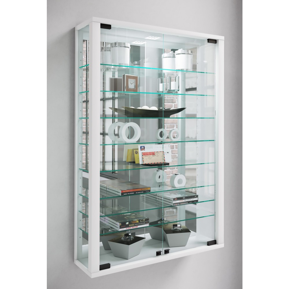 Produktabbildung Nr. 3: VCM Wandvitrine Vitrosa Mini mit Spiegel , weiß