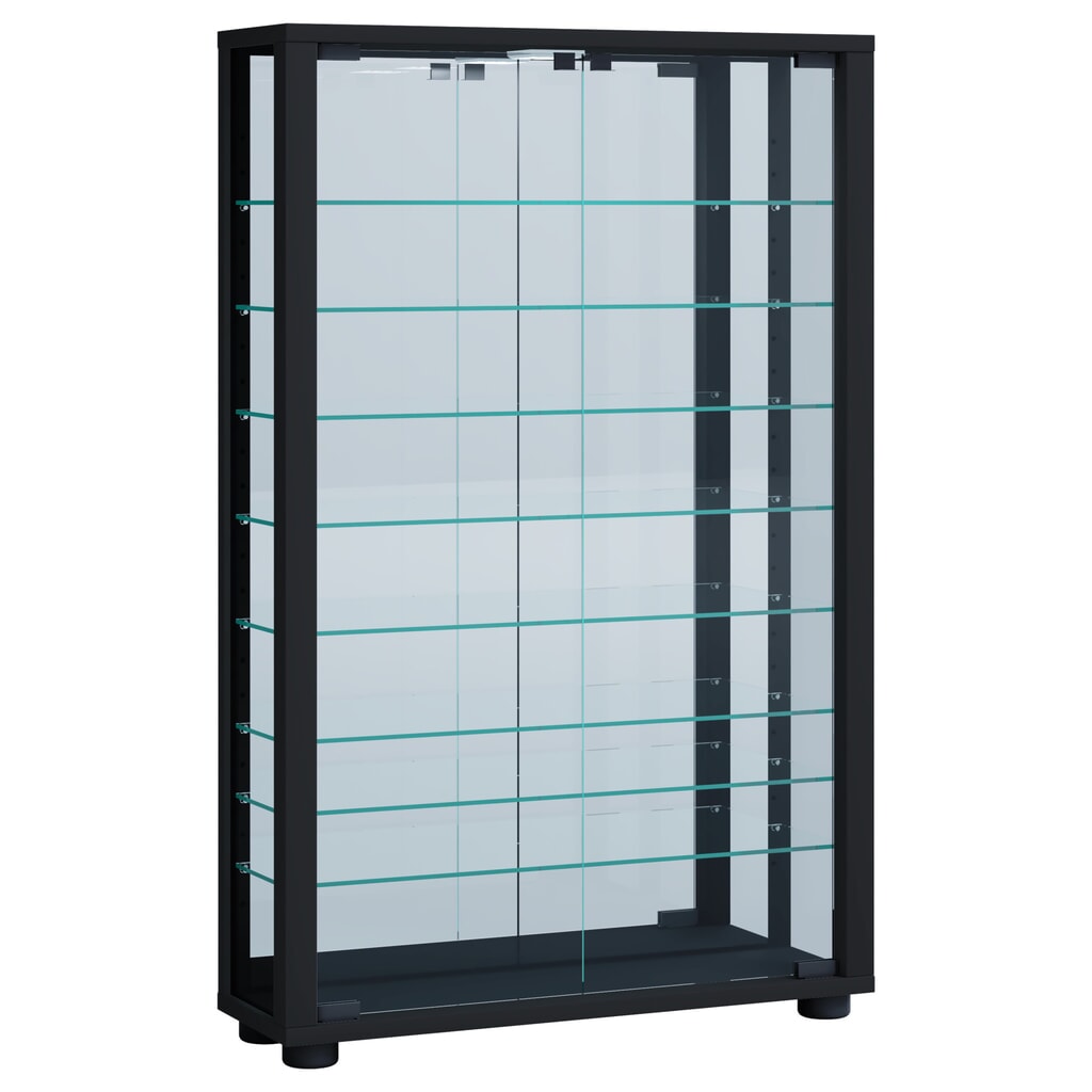 VCM Wandvitrine Vitrosa Mini mit Spiegel , schwarz Produktabbildung: VCM Wandvitrine Vitrosa Mini mit Spiegel , schwarz