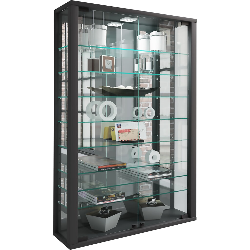 Produktabbildung Nr. 5: VCM Wandvitrine Vitrosa Mini mit Spiegel , schwarz