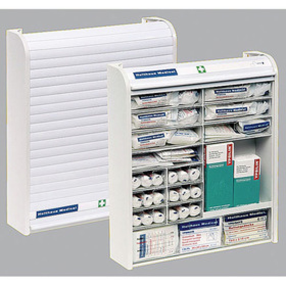 Produktabbildung: Verbandschrank Rollmed mit Füllung DIN 13157, (BxHxT): 48,0 x 42,0 x 10,0 cm