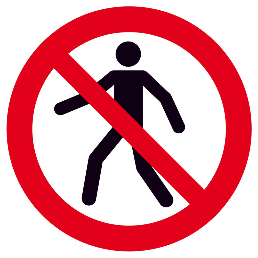 Produktabbildung: Für Fußgänger verboten, Ø 100 mm, Folie