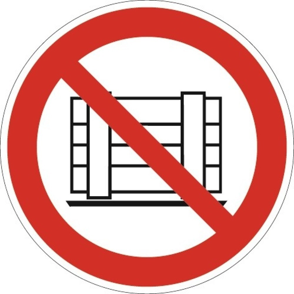 Produktabbildung: Verbotszeichen, Abstellen oder Lagern verboten, ASR A1.3/DIN EN ISO 7010, Folie