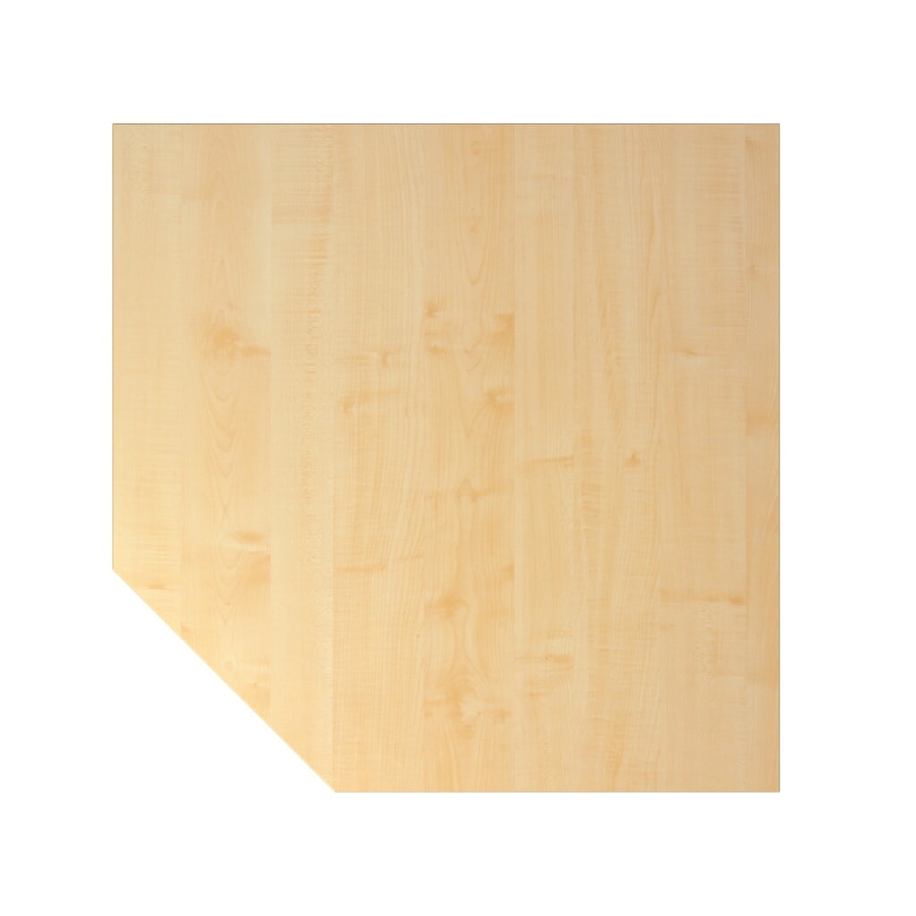Verkettungsplatte für Schreibtisch mit Memoryschalter, Trapezform, BxT 1.200 x 1.200 mm, Ahorn Produktabbildung: Verkettungsplatte für Schreibtisch mit Memoryschalter, Trapezform, BxT 1.200 x 1.200 mm, Ahorn