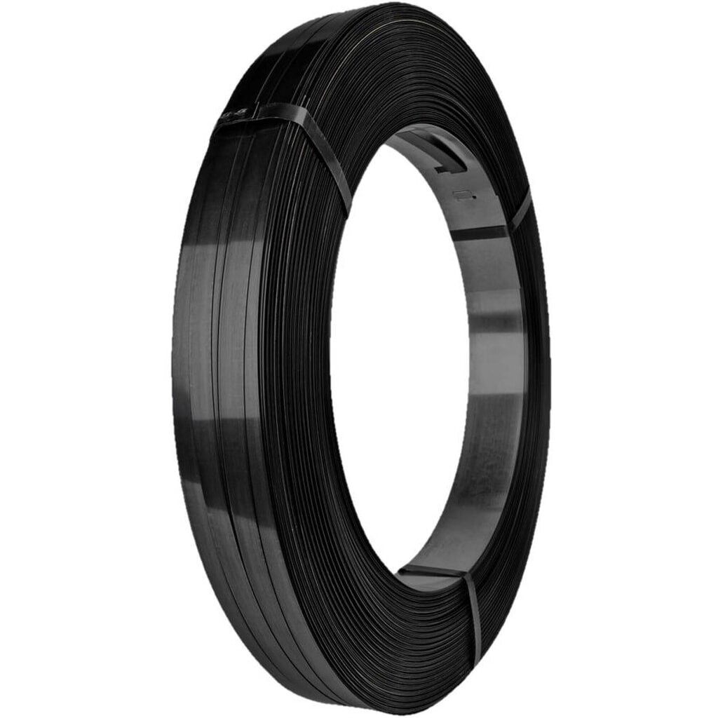 Verpackungsstahlband schwarzlackiert + gewachst, Stärke 0,50 mm