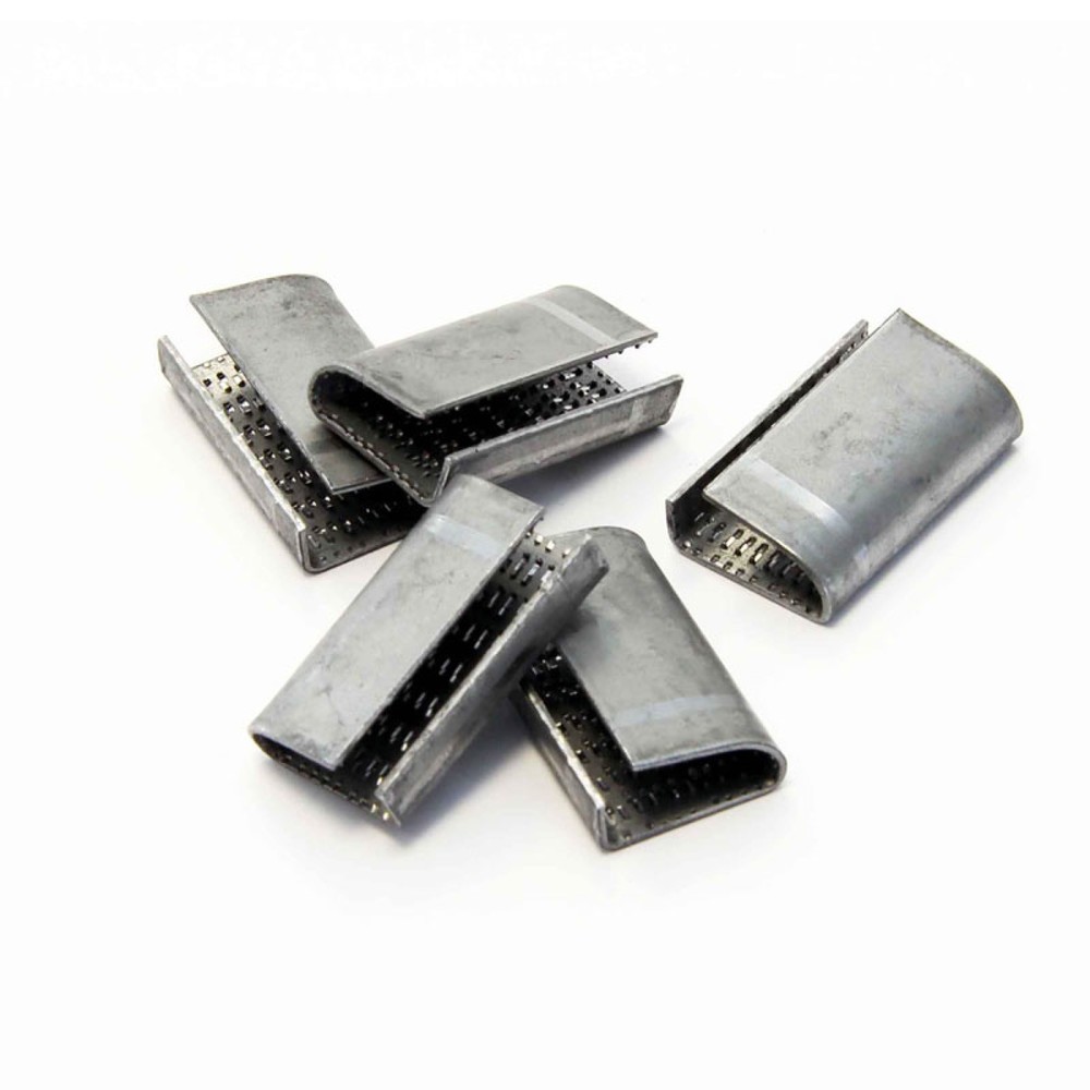 Produktabbildung: Verschlusshülsen, 16mm breit, verzinkt u. aufgerauht, Typ:Metallverschlusshülse, 1 VE = 1000 Stk