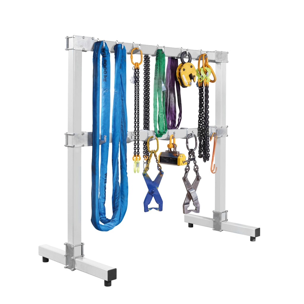 VETTER® Anschlagmittel-Garderobe, stationär, HxBxT 1.830 x 1.890 x 900 mm, lichtgrau Produktabbildung: VETTER® Anschlagmittel-Garderobe, stationär, HxBxT 1.830 x 1.890 x 900 mm, lichtgrau