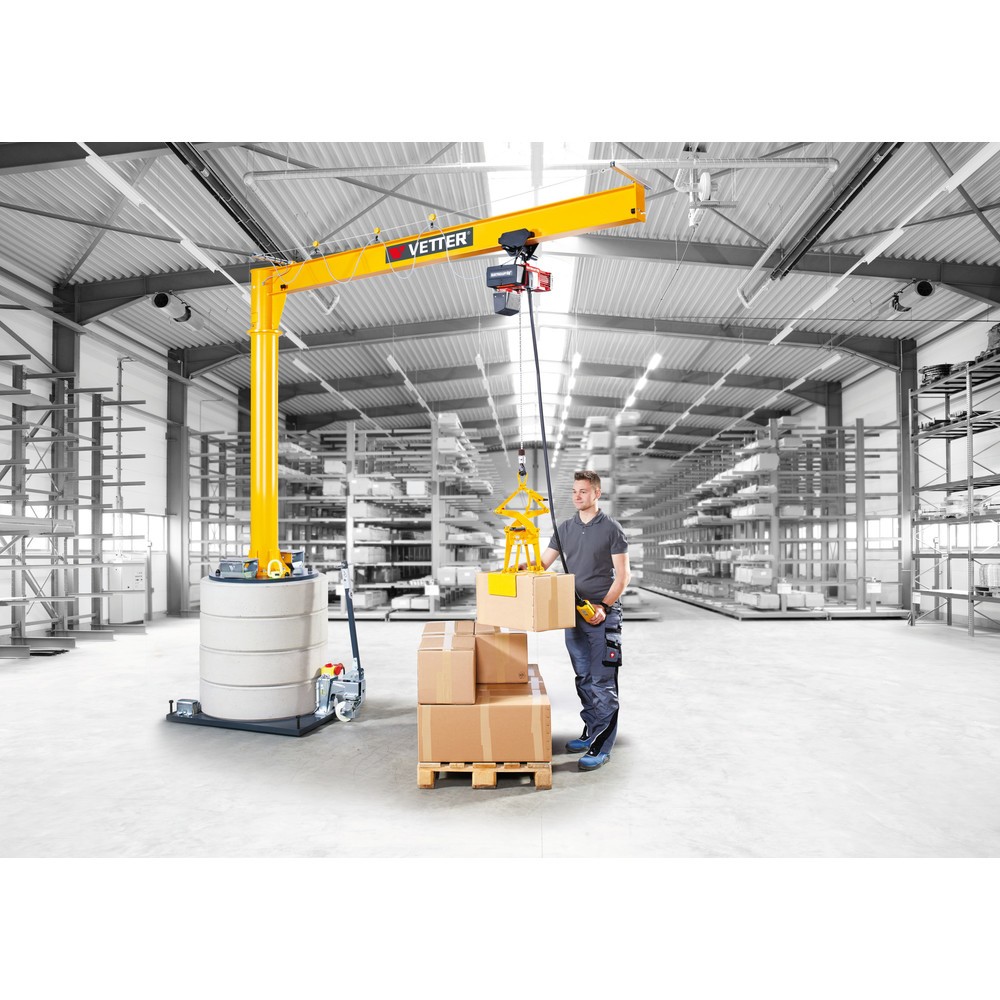 Produktabbildung Nr. 4: VETTER® Schwenkkran inkl. LIFTKET Elektrokettenzug, Schwenkbereich 270°, Ausladung 3.000 mm, TK 125 kg