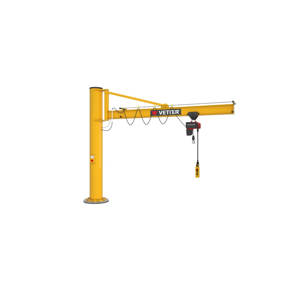 Produktabbildung Nr. 3: VETTER® Schwenkkran inkl. LIFTKET Elektrokettenzug, Säulenausführung mit Abspannung, inkl. Befestigungsmaterial, Ausladung 3.000 mm, TK 125 kg