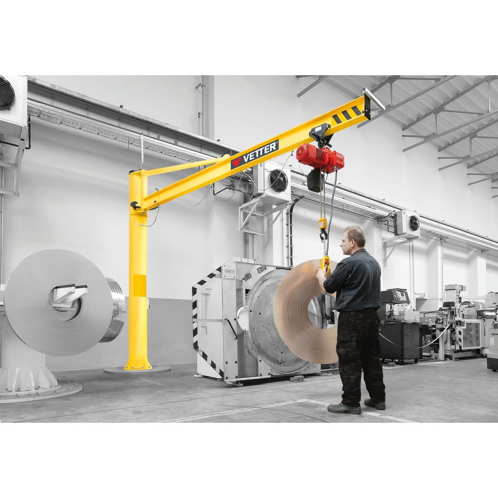 Produktabbildung Nr. 4: VETTER® Schwenkkran inkl. LIFTKET Elektrokettenzug, Säulenausführung mit Abspannung, inkl. Befestigungsmaterial, Ausladung 3.000 mm, TK 125 kg