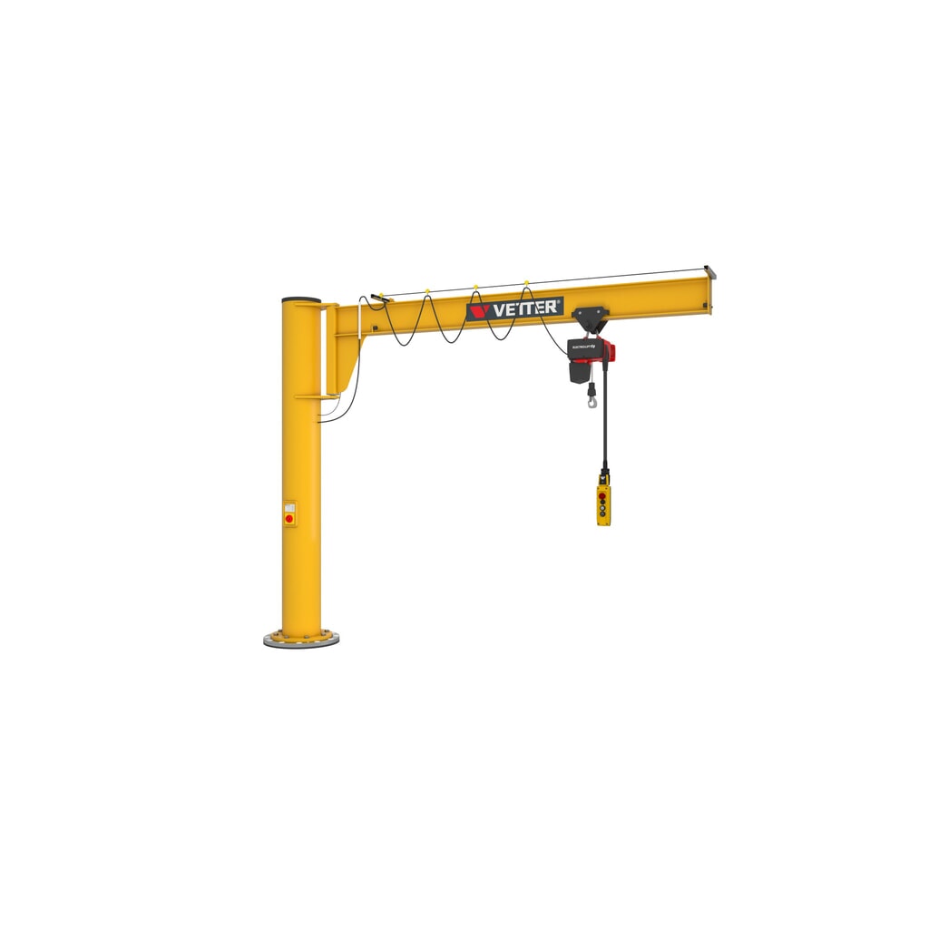 Produktabbildung Nr. 4: VETTER® Schwenkkran inkl. LIFTKET Elektrokettenzug, Säulenausführung, niedrigbauend, inkl. Befestigungsmaterial, Ausladung 3.000 mm, TK 125 kg