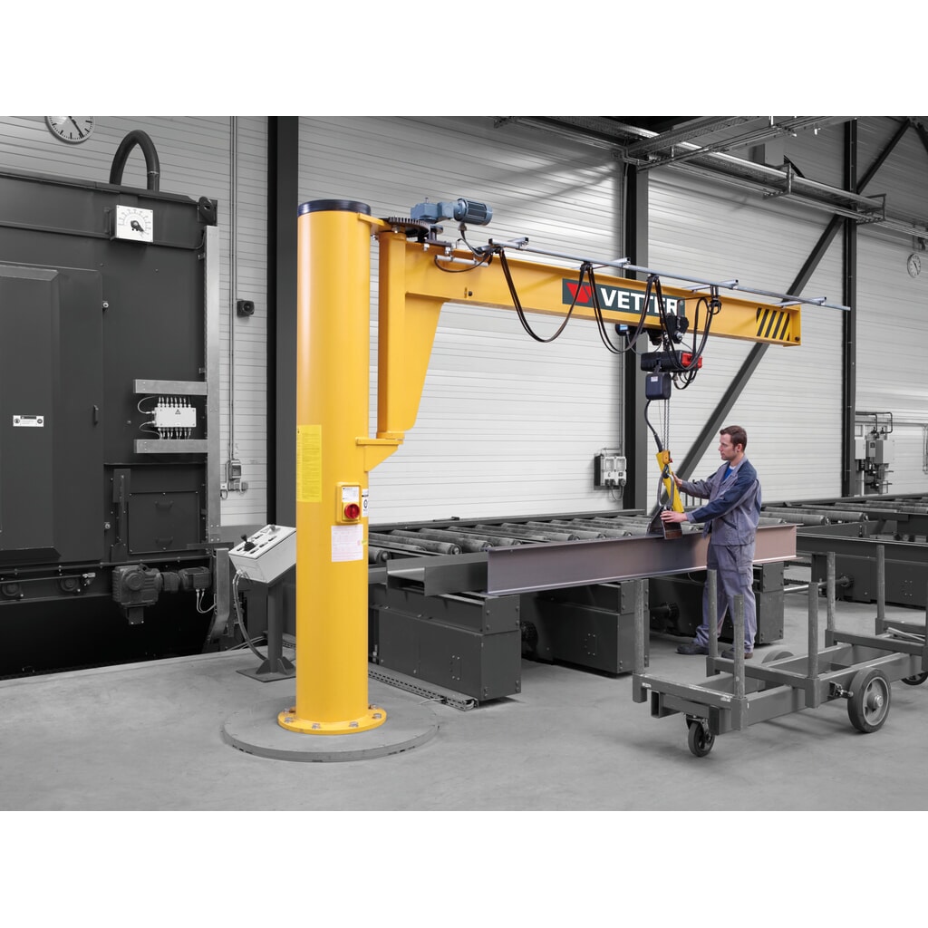 VETTER® Schwenkkran inkl. LIFTKET Elektrokettenzug, Säulenausführung, niedrigbauend, inkl. Befestigungsmaterial, Ausladung 3.000 mm, TK 125 kg Produktabbildung Nr. 5: VETTER® Schwenkkran inkl. LIFTKET Elektrokettenzug, Säulenausführung, niedrigbauend, inkl. Befestigungsmaterial, Ausladung 3.000 mm, TK 125 kg