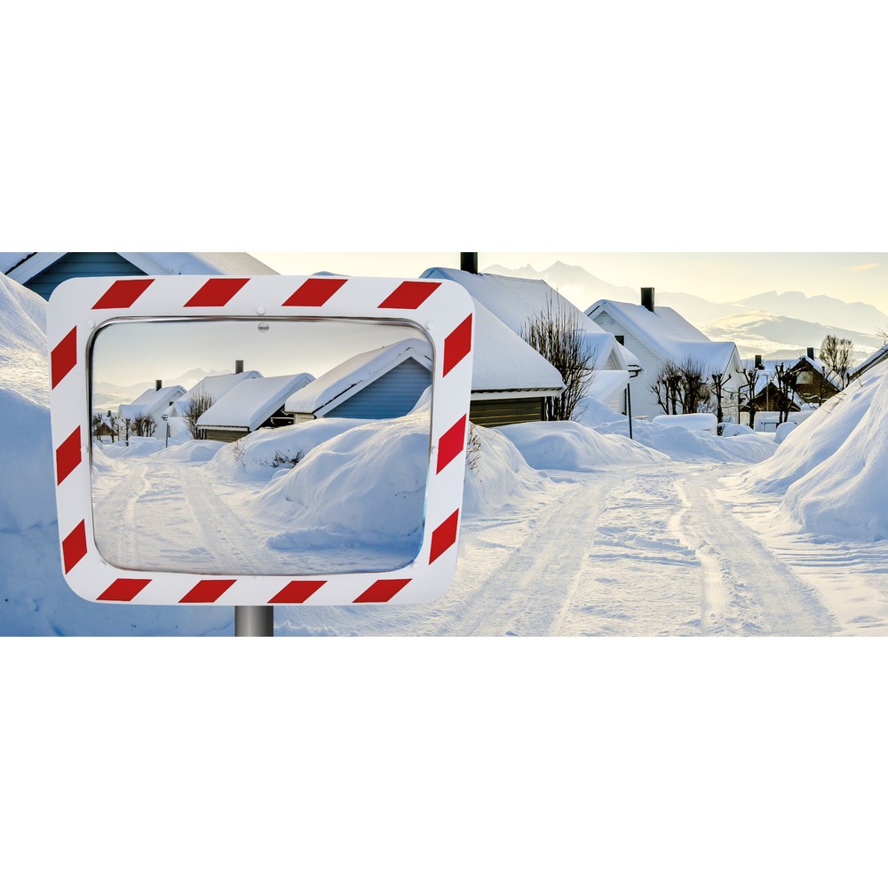 Produktabbildung Nr. 2: Vialux® Edelstahlspiegel, beschlagfrei, frostgeschützt, rechteckig, HxB 400 x 600 mm