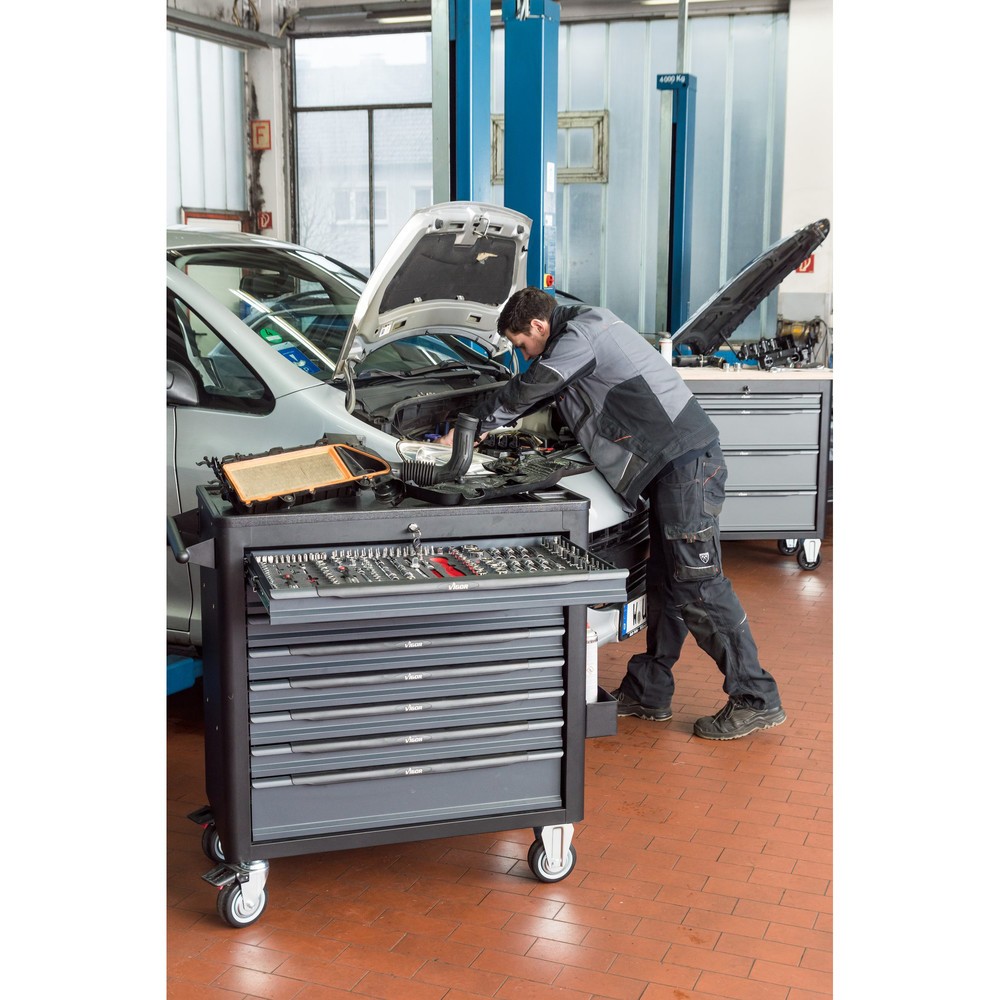 Produktabbildung Nr. 4: VIGOR® Werkzeugwagen 1000 XL, 8 Schubladen, inkl. 375-teiligem Werkzeugsortiment