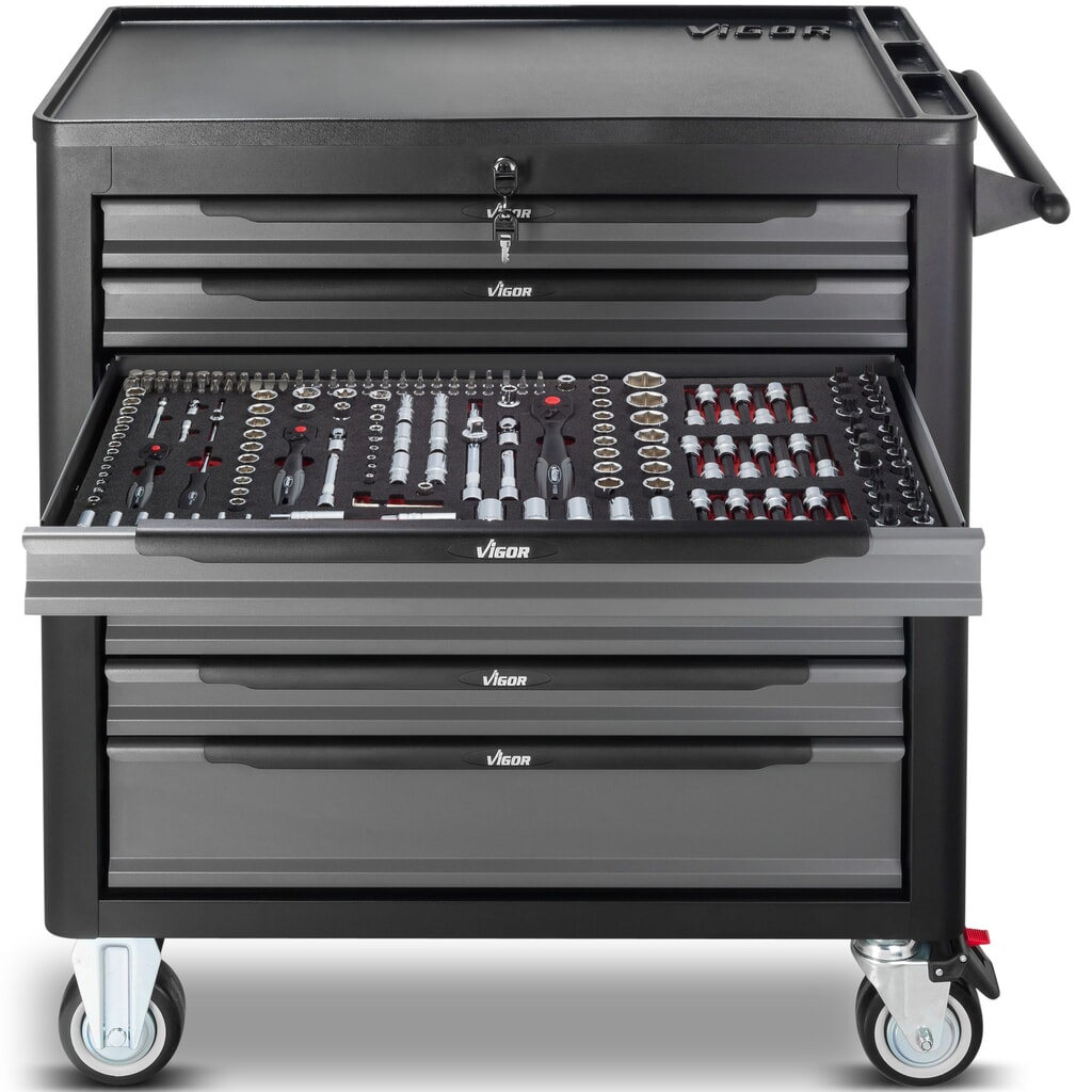 Produktabbildung Nr. 2: VIGOR® Werkzeugwagen 1000 XL, 8 Schubladen, leer