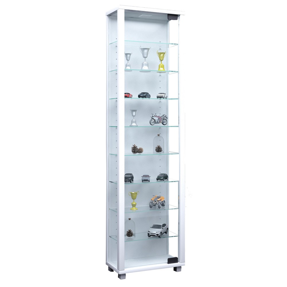 Produktabbildung: VCM Vitrine Edana Maxi, mit 8 Einlegeböden, ohne Beleuchtung, weiß