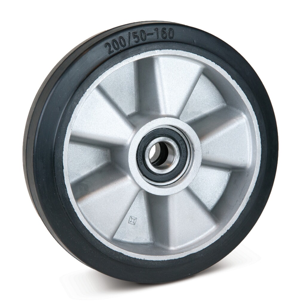 Vollgummi-Lenkrad für Handhubwagen Ameise® Typ ACY20, BASIC/Economic Typ DF20, Bj. ab '09, Ø 180 mm Produktabbildung: Vollgummi-Lenkrad für Handhubwagen Ameise® Typ ACY20, BASIC/Economic Typ DF20, Bj. ab '09, Ø 180 mm