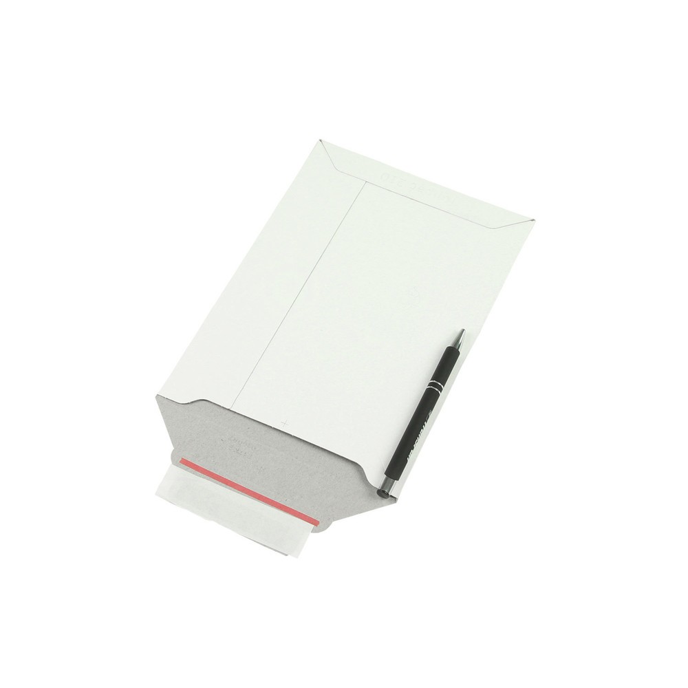 Produktabbildung Nr. 2: Vollpapp-Versandtasche, 175x250mm, A5, 500g/qm, weiss, mit SK-Verschluss, 1 VE = 100 Stk