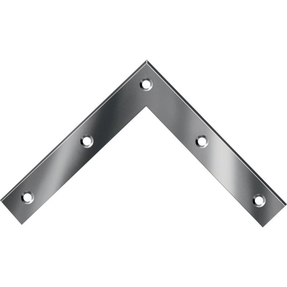 Produktabbildung: VORMANN Eckwinkel Länge 100 x 100 mm, Stahl roh blau verzinkt, Breite 15 mm Stärke 1,5 mm
