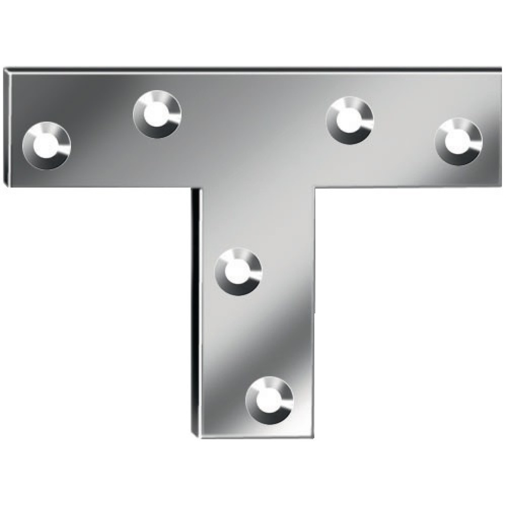 Produktabbildung: VORMANN Flachwinkel Länge 70 mm, Stahl blau verzinkt, Breite 16 mm Stärke 1,5 mm