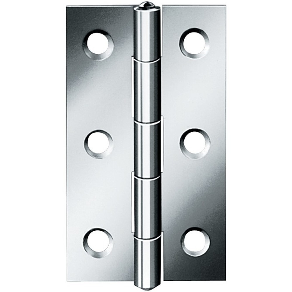 Produktabbildung: VORMANN Scharnier, Stärke 1,2 mm Edelstahl, Höhe 60 mm Breite 34 mm, gerollt, schmal