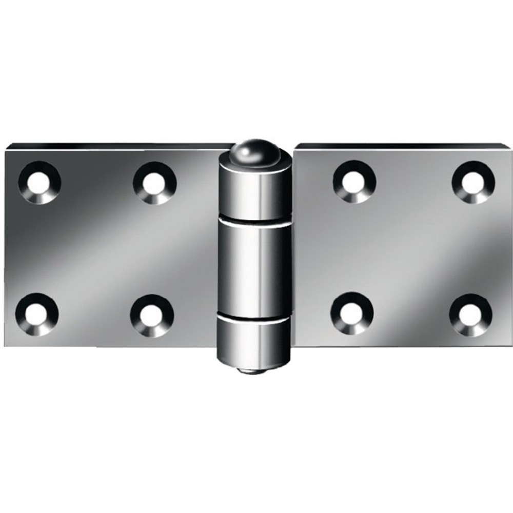 Produktabbildung: VORMANN Scharnier, Stärke 4 mm Stahl, Höhe 50 mm Breite 130 mm, blau verzinkt gerollt