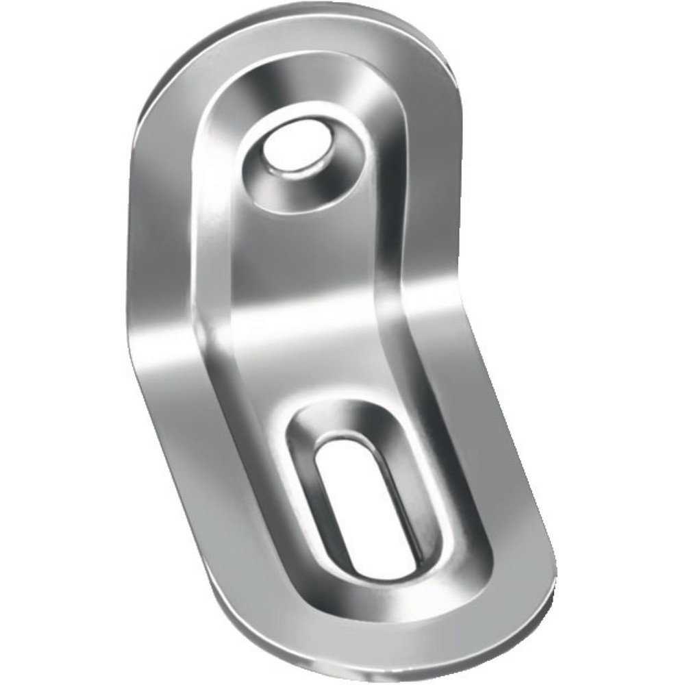 Produktabbildung: VORMANN Verstellwinkel, Stärke 1 mm Stahl roh, Länge 39 x 28 mm Breite 22 mm, blau verzinkt