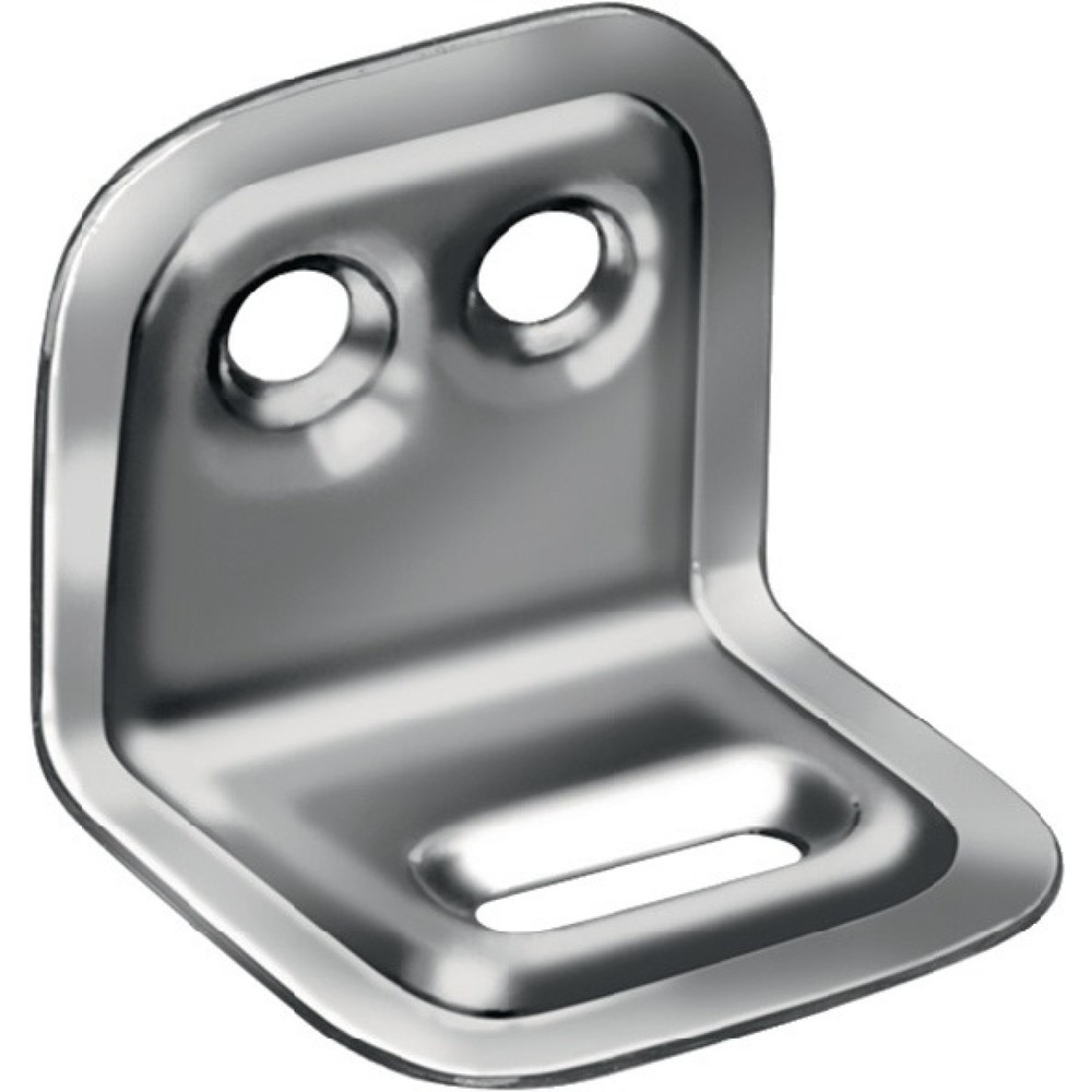 Produktabbildung: VORMANN Verstellwinkel, Stärke 1 mm Stahl roh, Länge 25 mm Breite 30 mm, blau verzinkt