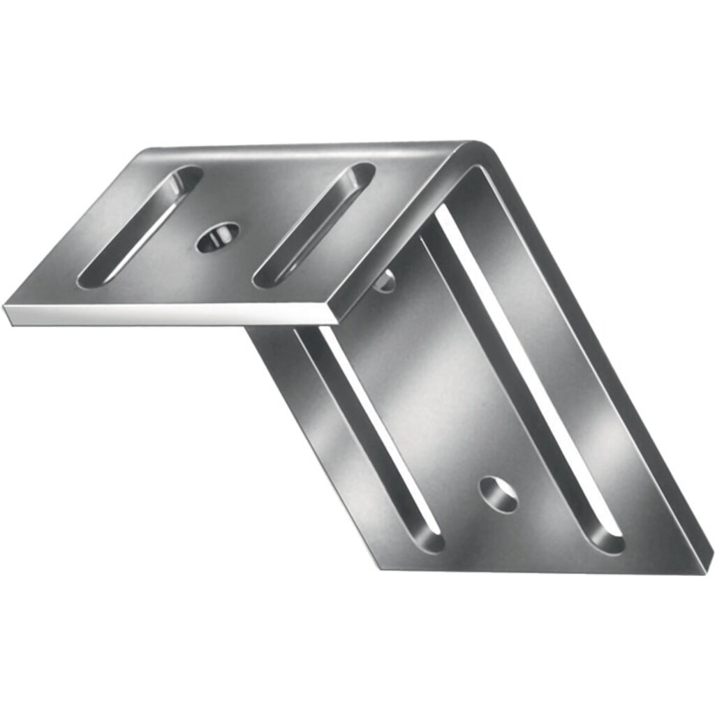 Produktabbildung: VORMANN Verstellwinkel stark, Stärke 3,5 mm Stahl roh, Länge 75 x 35 mm Breite 65 mm, blau verzinkt