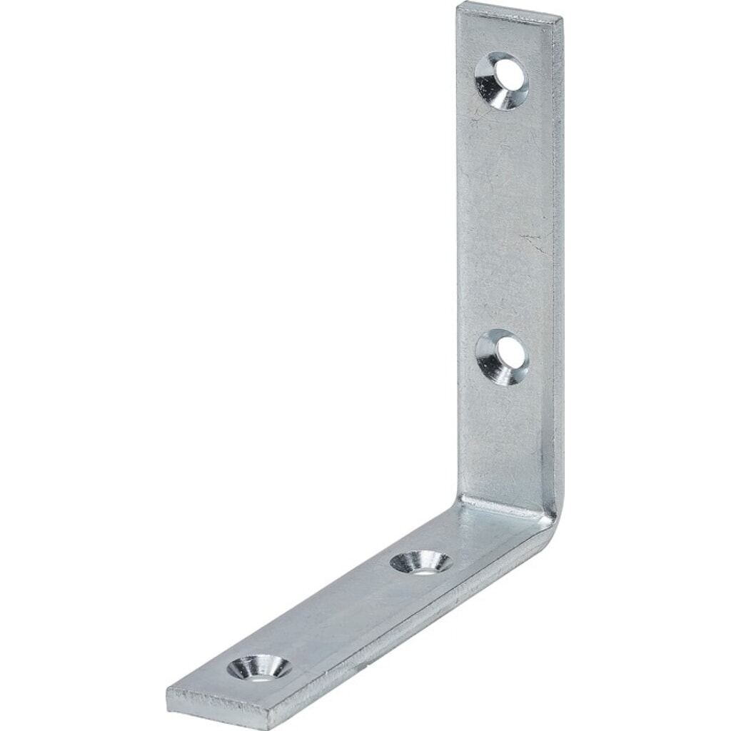 VORMANN Winkel stark Länge 40 mm, Stahl blau verzinkt, Breite 20 mm Stärke 3 mm, Loch-Ø 4,5 mm Produktabbildung: VORMANN Winkel stark Länge 40 mm, Stahl blau verzinkt, Breite 20 mm Stärke 3 mm, Loch-Ø 4,5 mm