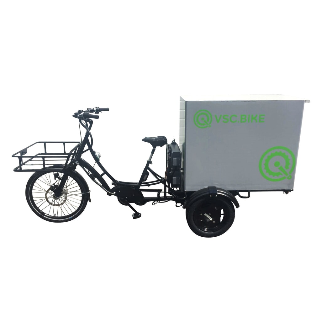 Produktabbildung: VSC.BIKE Zustellfahrrad VS3E Ludwigshafen, 3-Gang, Mittelmotor, max. zul. Gesamtgewicht 280 kg, blau