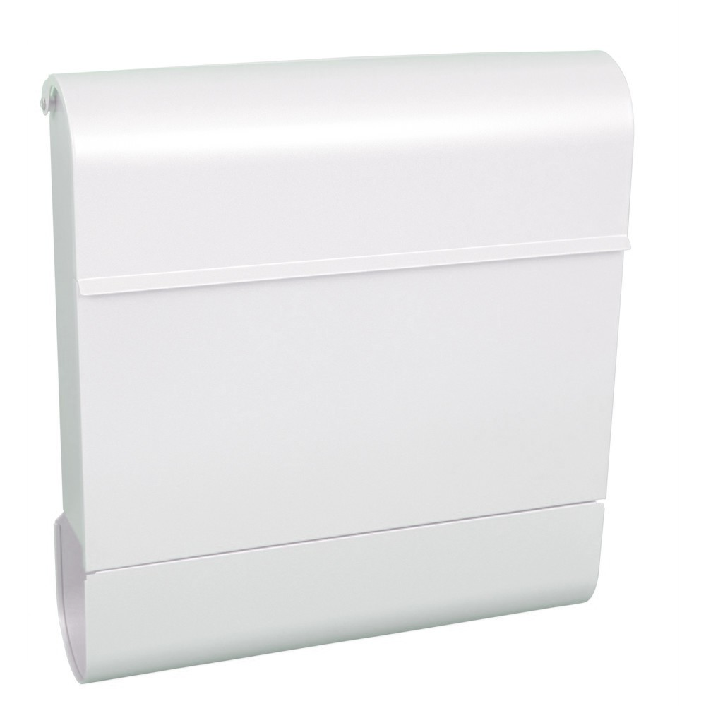 Produktabbildung: Wand-Briefkasten Armilan, aus verzinktem Stahl, mit Zylinderschloss, weiß