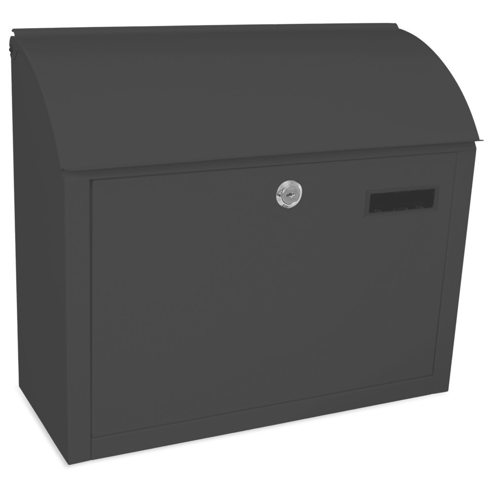Produktabbildung Nr. 1: Wand-Briefkasten Denian, aus verzinktem Stahl, mit Zylinderschloss, anthrazit