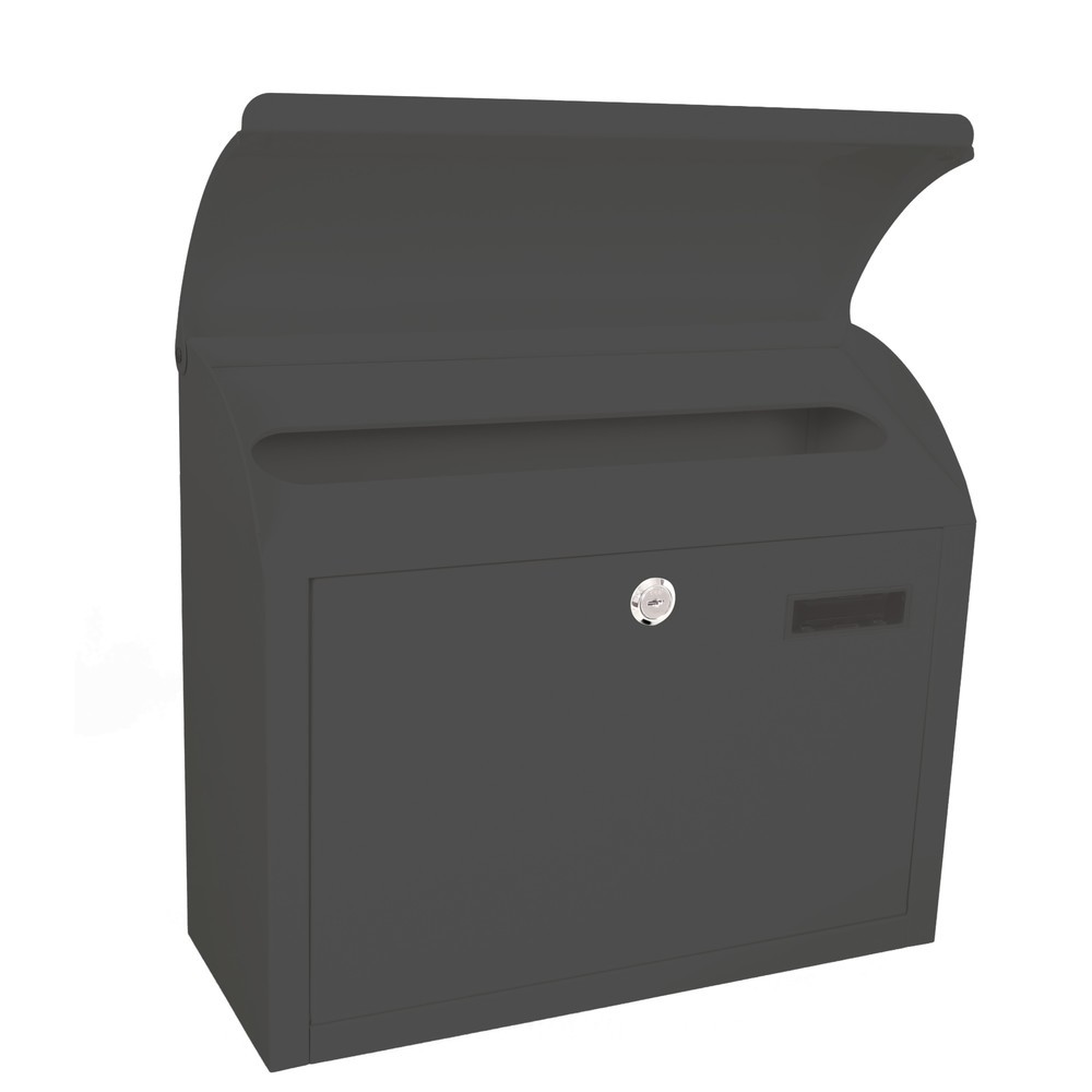 Produktabbildung Nr. 2: Wand-Briefkasten Denian, aus verzinktem Stahl, mit Zylinderschloss, anthrazit