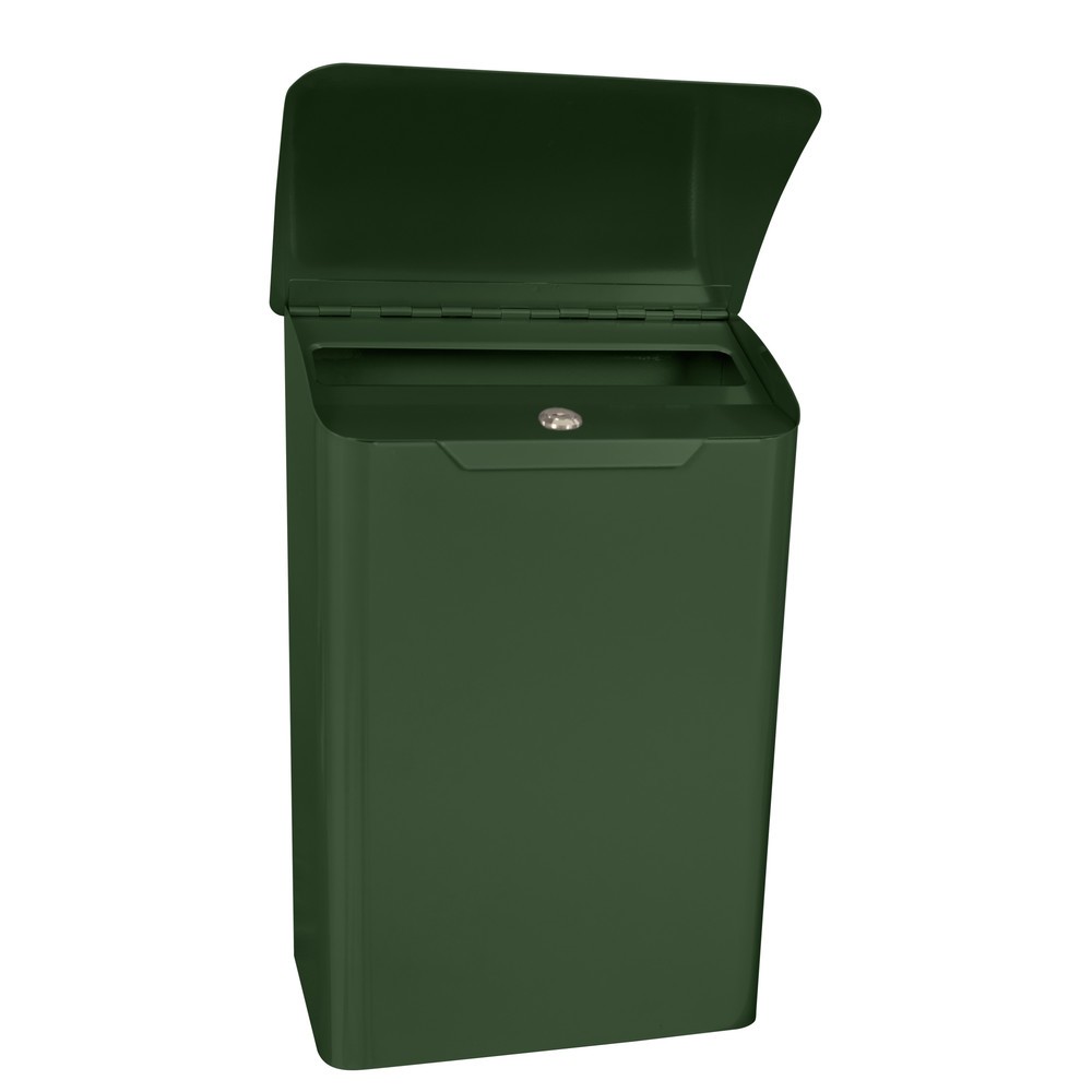 Produktabbildung Nr. 2: Wand-Briefkasten Denian, aus verzinktem Stahl, mit Zylinderschloss, grün