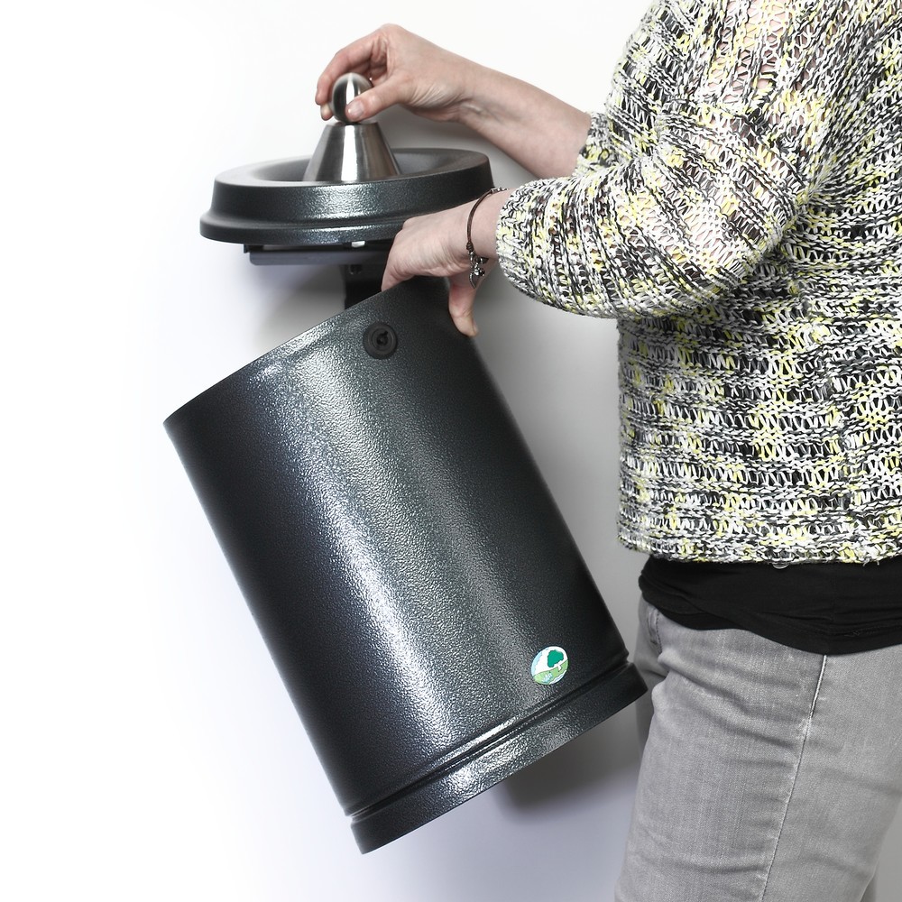 Produktabbildung Nr. 2: VAR® Wandascher, Stahlblech, 15 Liter, antiksilber