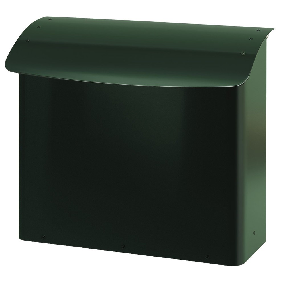 Produktabbildung: Wandbriefkasten, LxBxH 160 x 415 x 420 mm, mit abschließbarer Einwurföffnung, grün
