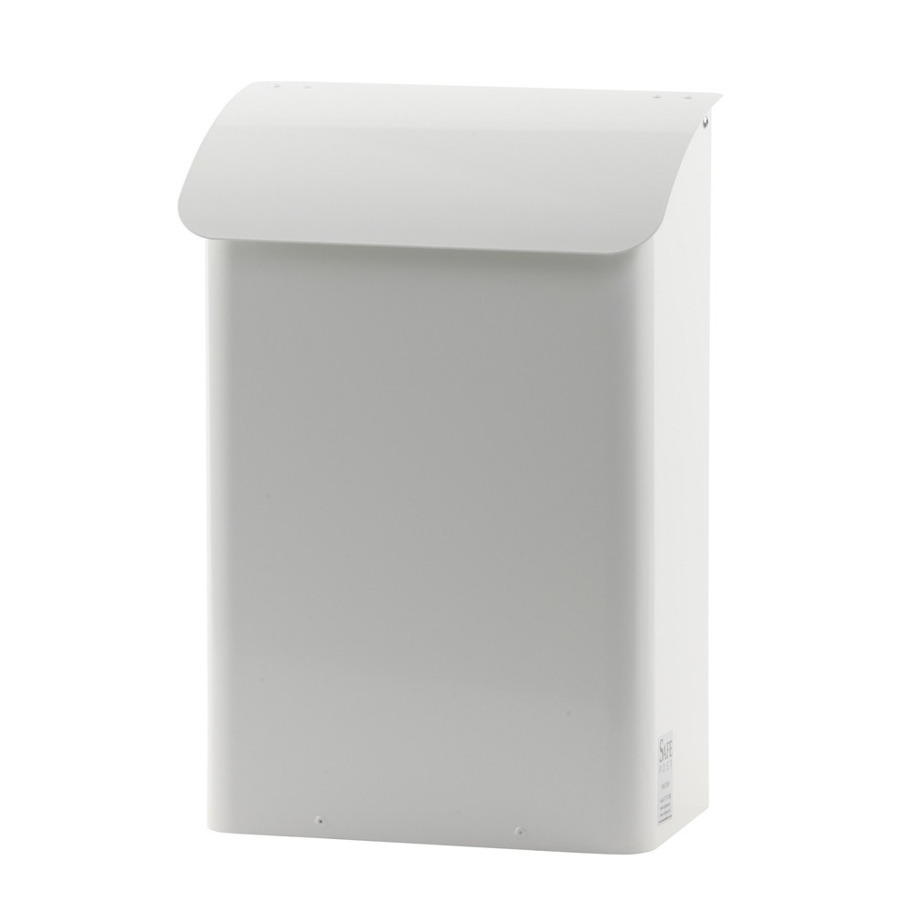 Produktabbildung: Wandbriefkasten, LxBxH 180 x 290 x 425 mm, mit abschließbarer Einwurföffnung, weiß
