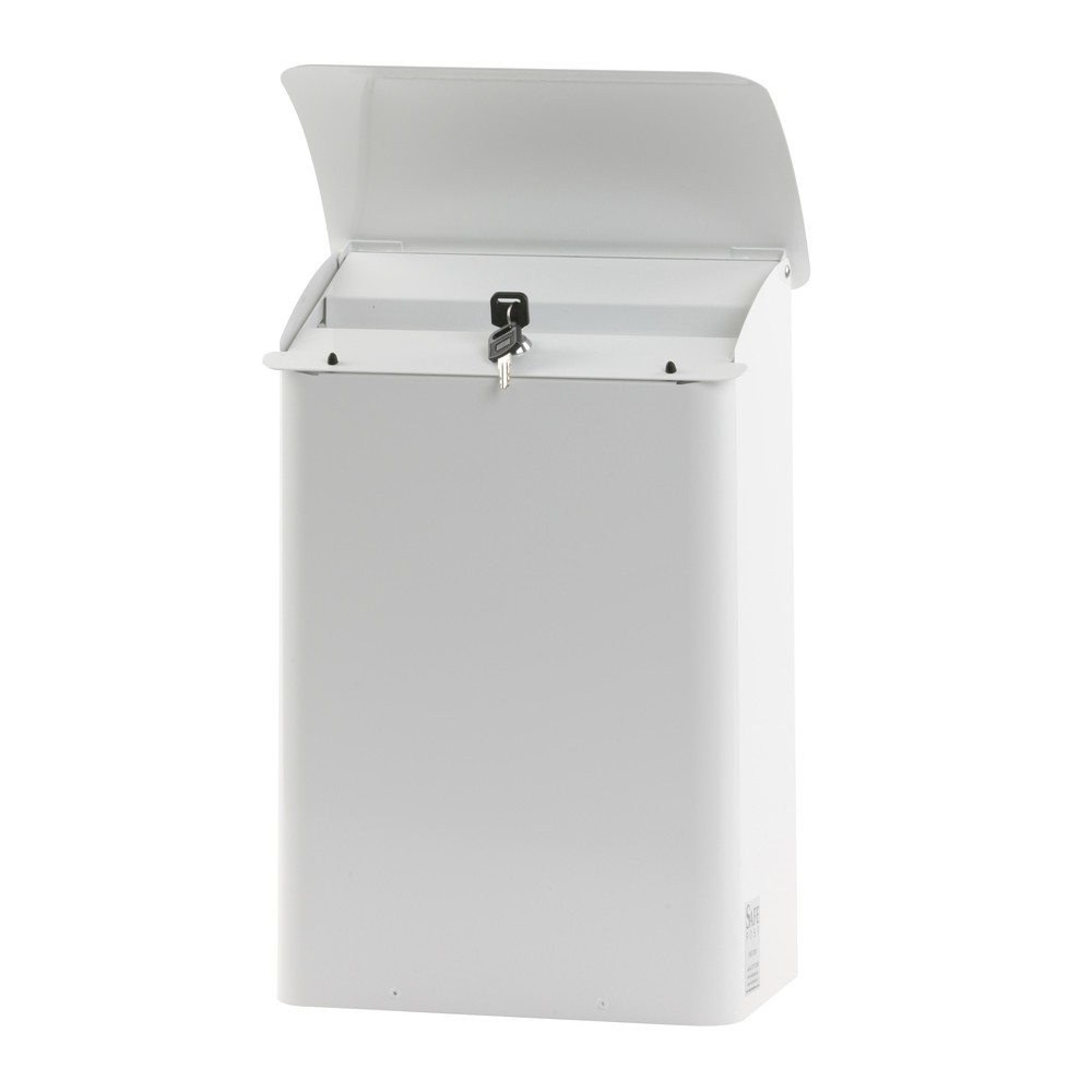 Produktabbildung Nr. 2: Wandbriefkasten, LxBxH 180 x 290 x 425 mm, mit abschließbarer Einwurföffnung, weiß