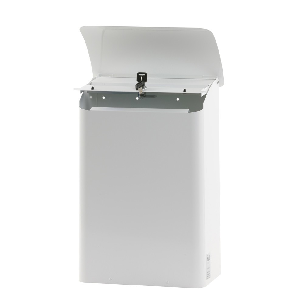 Produktabbildung Nr. 3: Wandbriefkasten, LxBxH 180 x 290 x 425 mm, mit abschließbarer Einwurföffnung, weiß