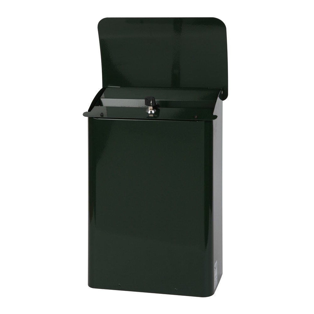 Produktabbildung Nr. 2: Wandbriefkasten, LxBxH 180 x 290 x 425 mm, mit abschließbarer Einwurföffnung, grün